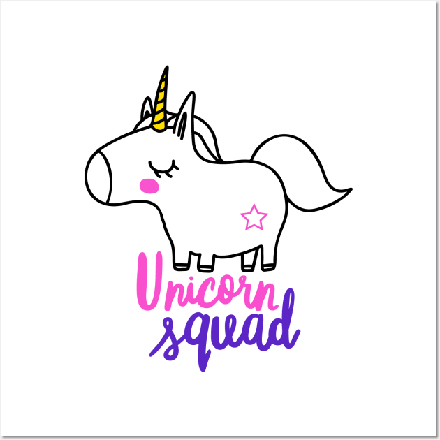 Unicorn Squad Wall Art by Coral Graphics